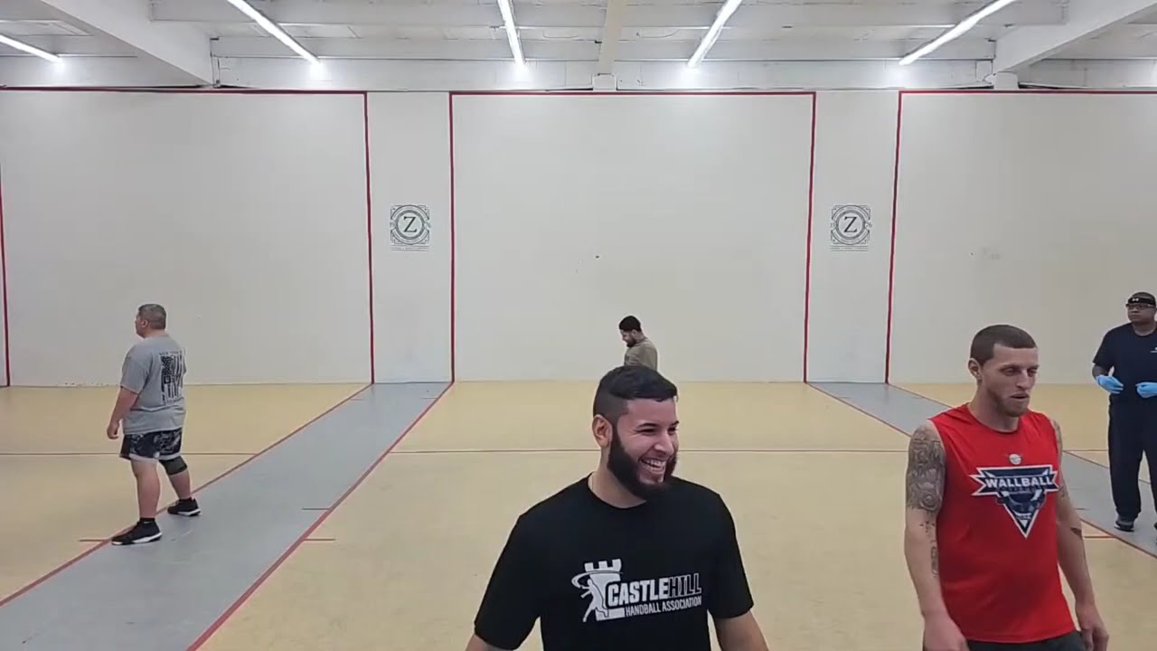 Zerega - David & Rick vs Chris & Cristian - A's vs B's Doubles Handball Filmed By Shena - 12.29.2025