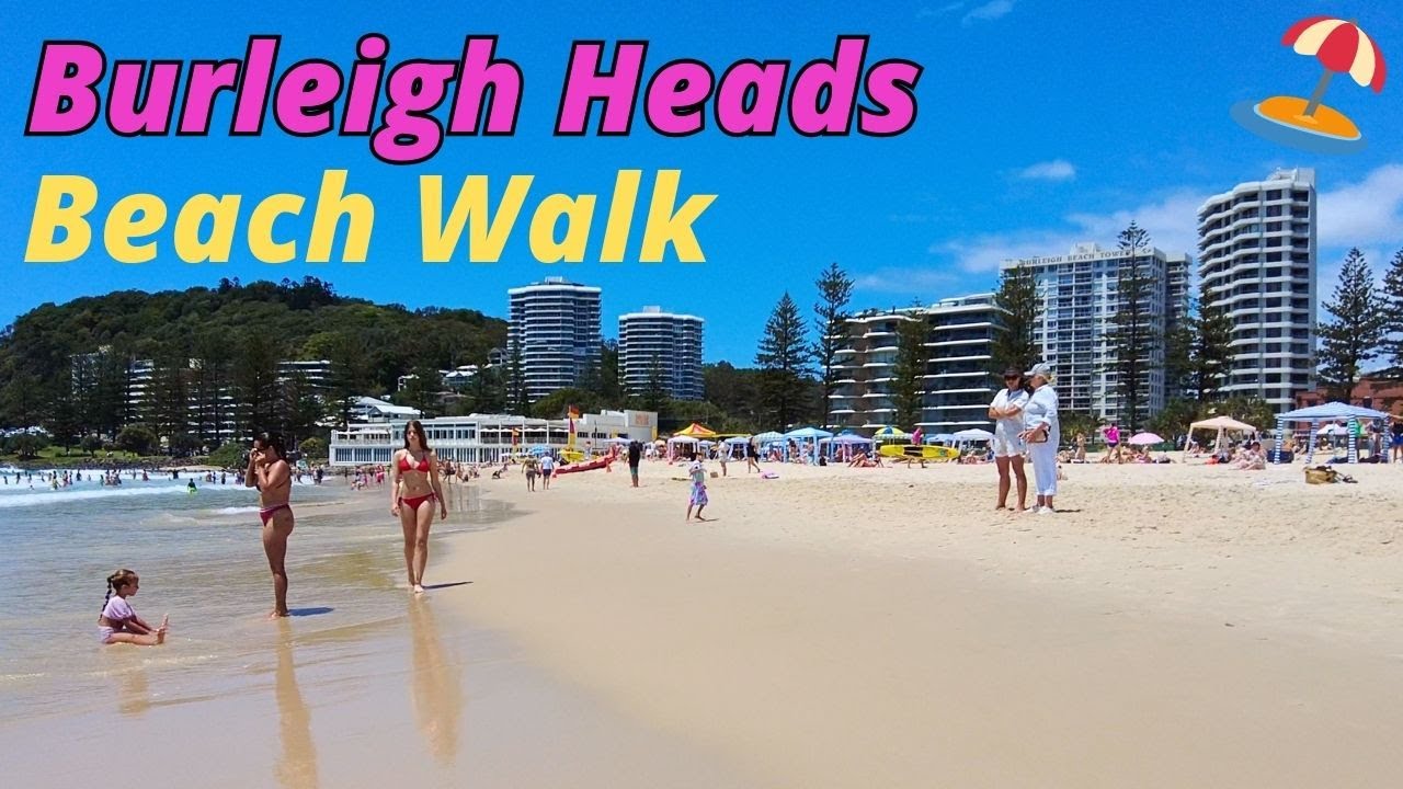 Burleigh Heads Gold Coast Australia  🏖️ 4k Beach Walk Queensland