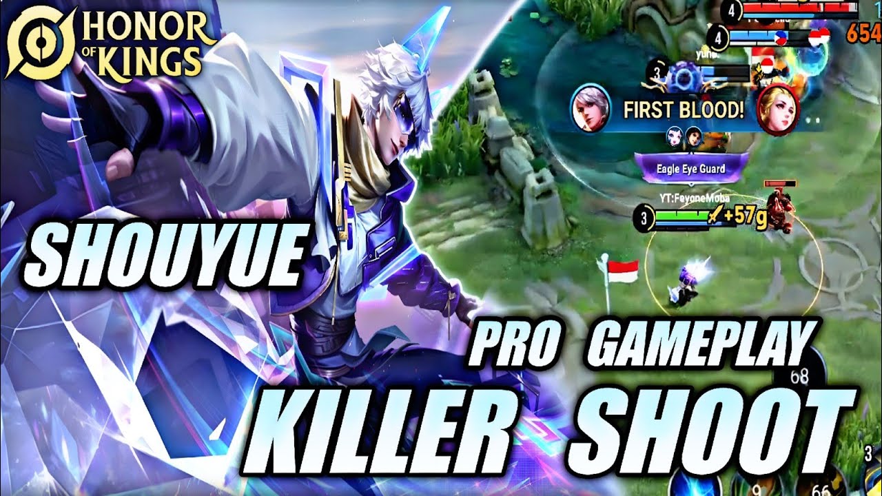 KILLER SHOOT! Shouyue Pro Technique Using - Best Farm Lane/Marksman Hero | Honor of Kings (HOK)