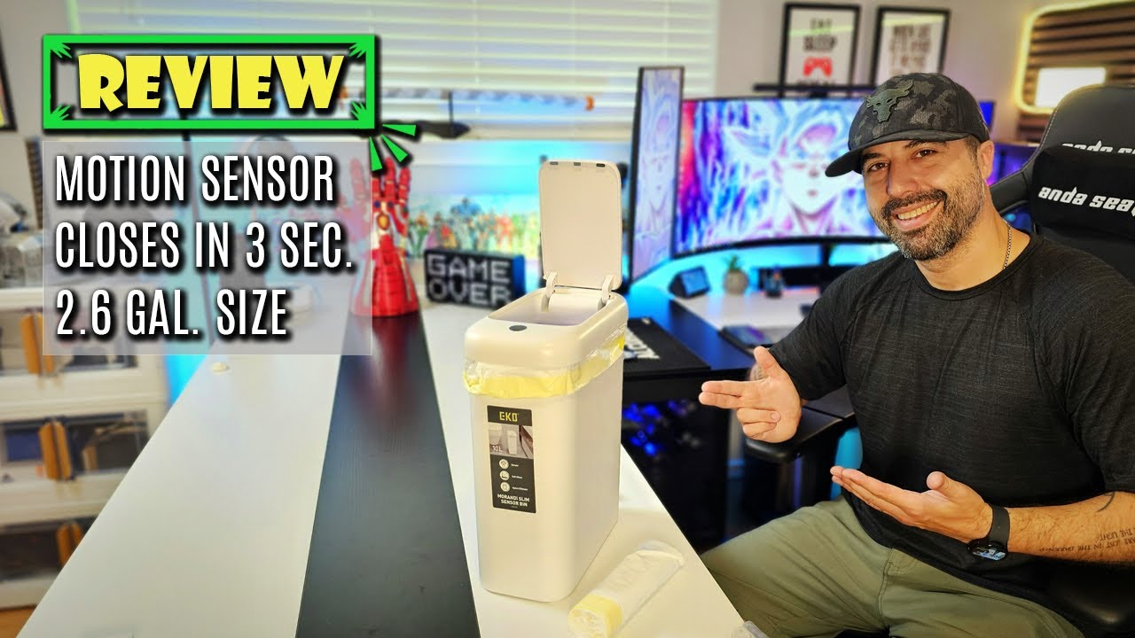 EKO Automatic Bathroom Trash Can Review &ndash; Touchless & Slim Design