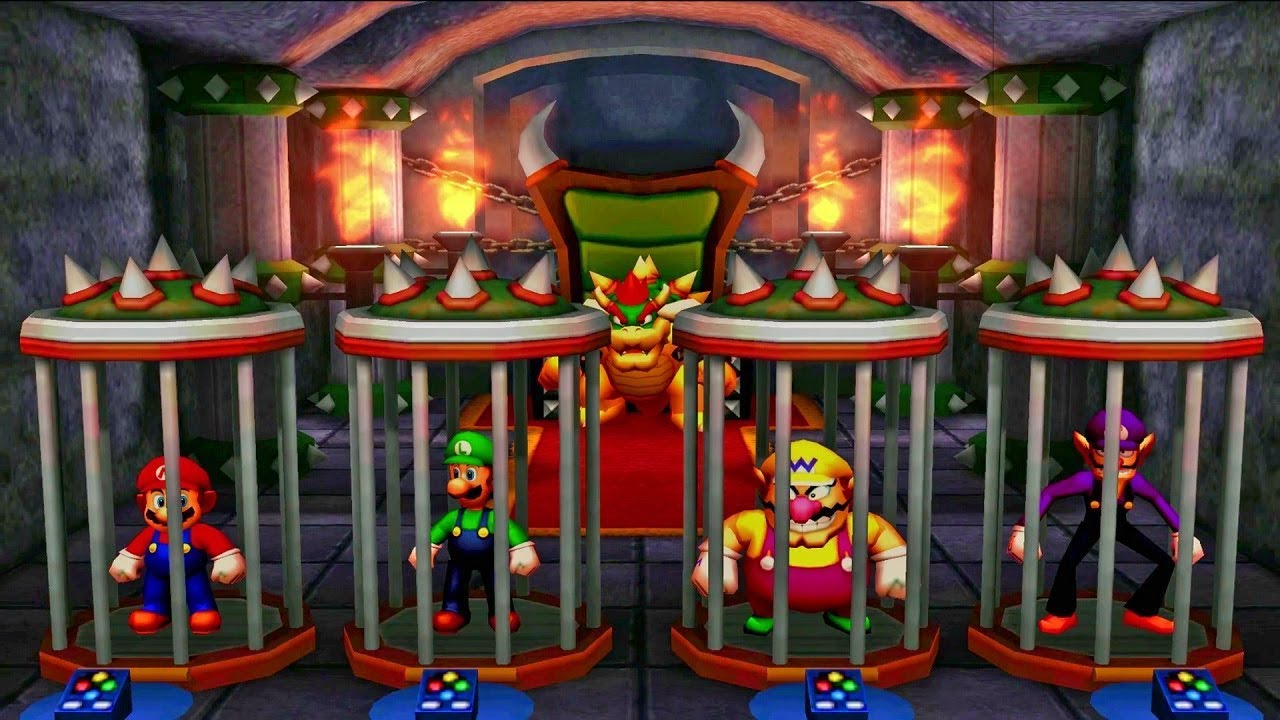Mario Party The Top 100 MiniGames - Mario Vs Luigi Vs Wario Vs Waluigi (Master CPU)