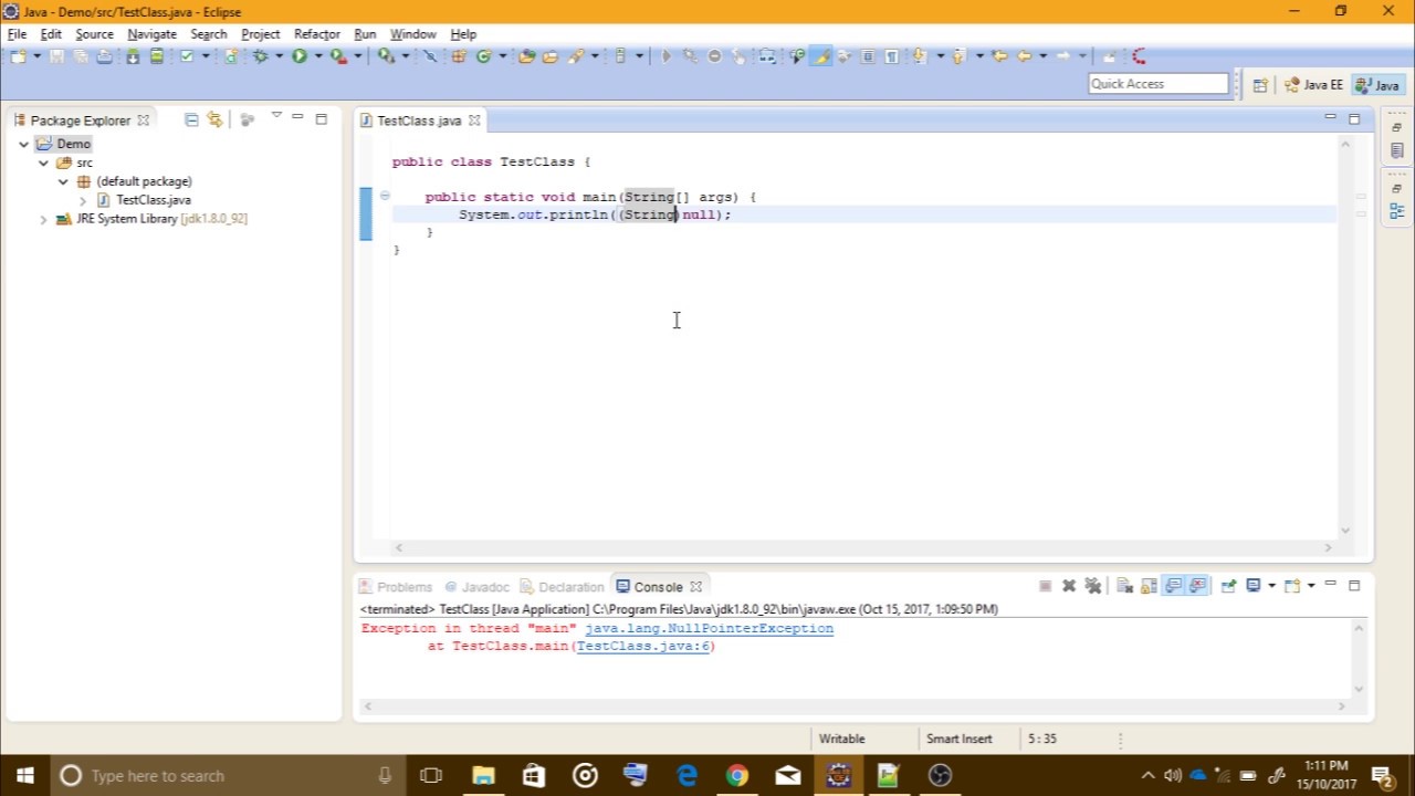 What is a NullPointerException, and how do I fix it?