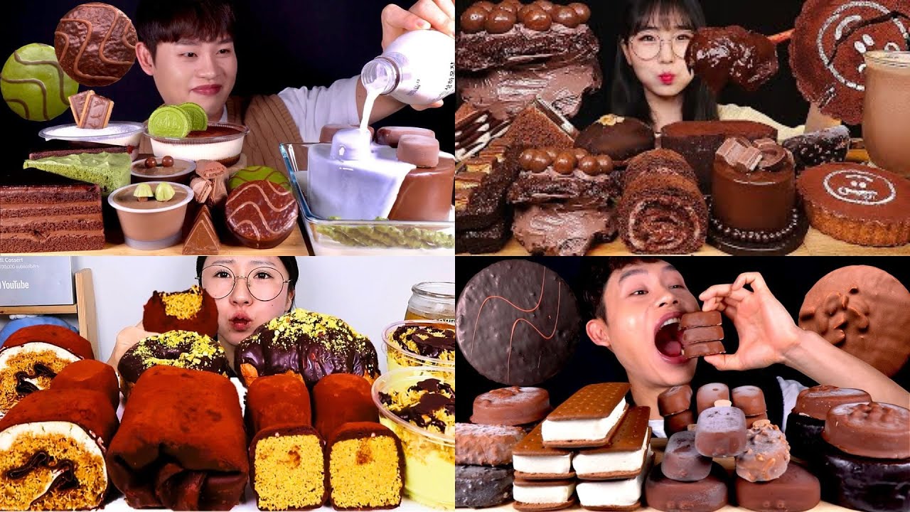 🍫ASMR DESSERT MUKBANG😍 Eating Chocolate, Ice Cream, Cake & Sweet Treats Compilation🍰