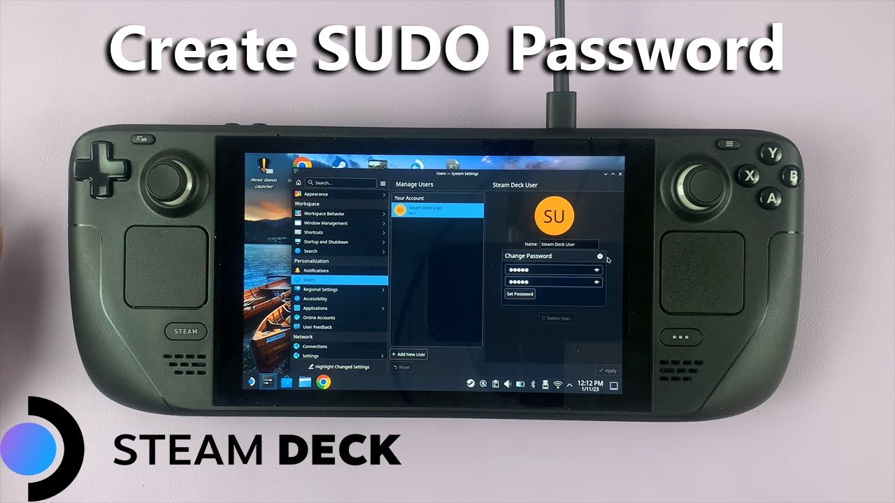 Как создать пароль Sudo в Steam Deck