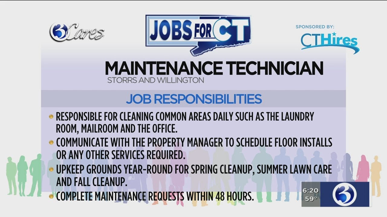 Jobs for CT: Maintenance Technician