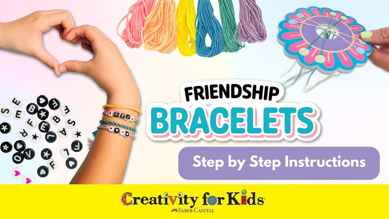 How to Weave Friendship Bracelets | Stripes, Polka Dots & Beads Tutorial with Creativity for Kids