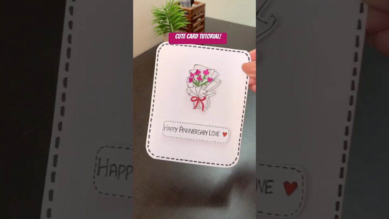 Cute card tutorial! #handmadecards #handmadegifts #cardtutorial #cards #diy #art #greetingcard