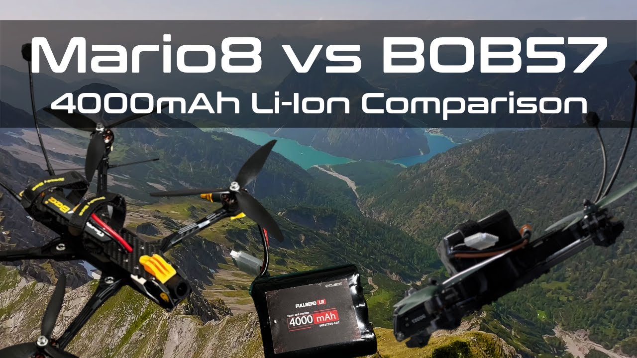 Противостояние Марио 8 и BOB57 – тест FPV на дальнем расстоянии с литий-ионным аккумулятором 4000...