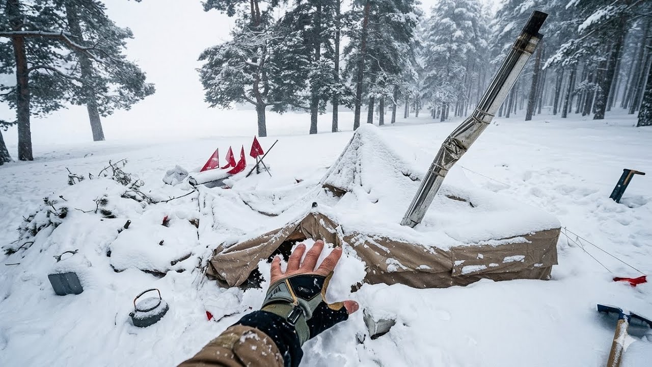 KIŞ KAMPINDA EN B&Uuml;Y&Uuml;K KABUS! &Ccedil;ADIR &Ccedil;&Ouml;KT&Uuml; 🏕️ SOLO CAMPİNG 🏕️❄️☃️