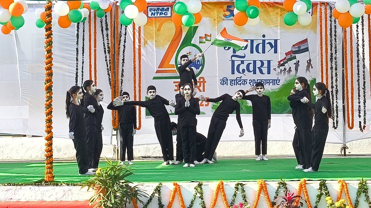 🎭 Expressions Beyond Words: Mime Performance on Republic Day 🇮🇳 || DAV PS NTPC Jamthal