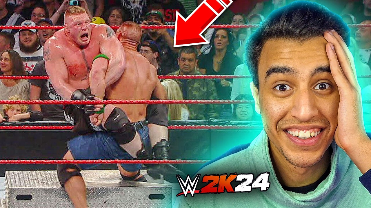 عملت قصة عداوة بروك ليسنر ضد جون سينا فى لعبة WWE2K24 🔥😰