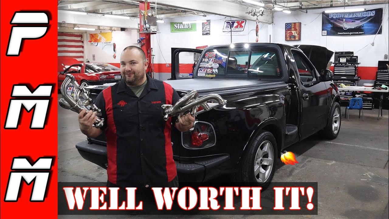 Nitrous powered F150 gets a pair of shorty headers! How to install headers 97-03 4.6L F150