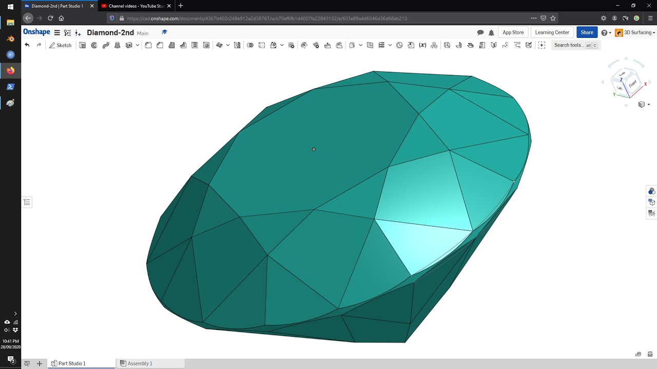 OnShape Advanced Tutorial - Round Diamond