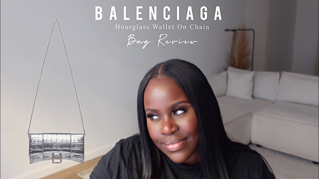 BALENCIAGA HOURGLASS WALLET ON CHAIN: BAG REVEW, WHAT FITS + MOD SHOTS