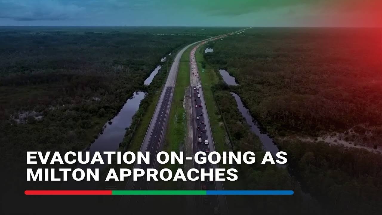 Florida evacuations captured by drone as Hurricane Milton approaches