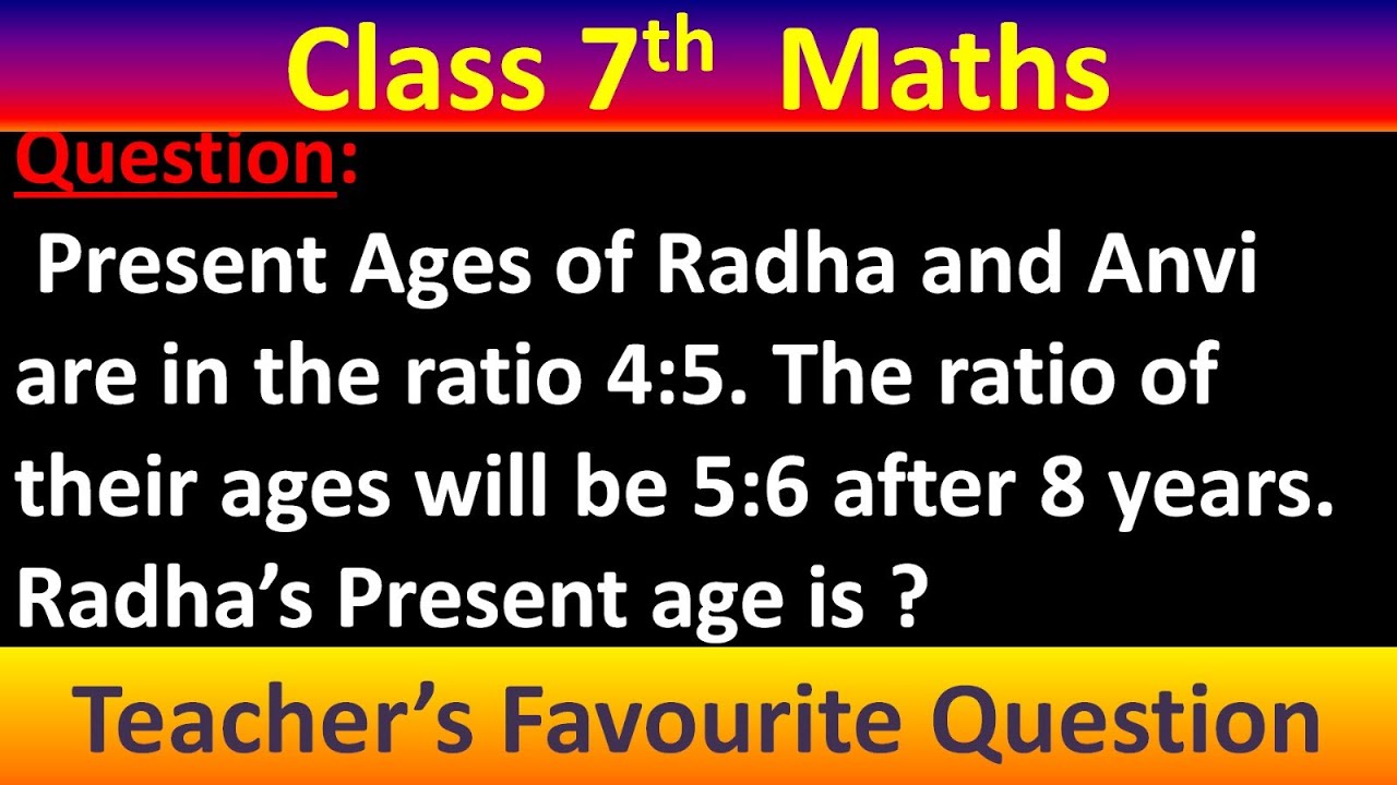 Class 7 Maths l Important Word Problem l Teacher's Favorite Question