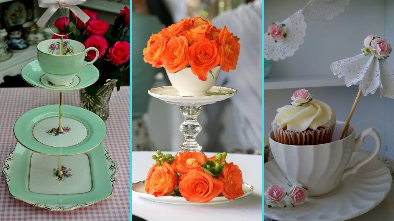 ❤ DIY Shabby chic style Upcycled Teacup decor Ideas ❤ | Home decor Ideas | Flamingo Mango|