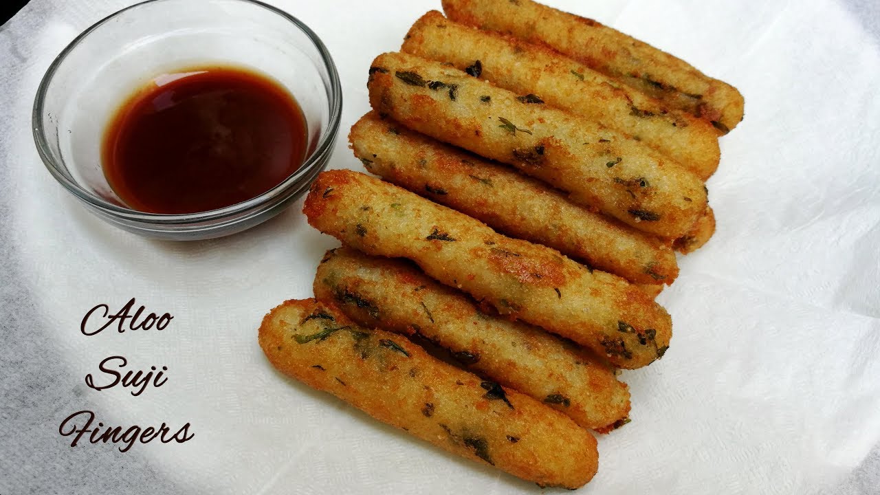 Aloo Suji Crispy Fingers Recipe (आलू सूजी फिंगर्स) ||  Crispy Potato Fingers