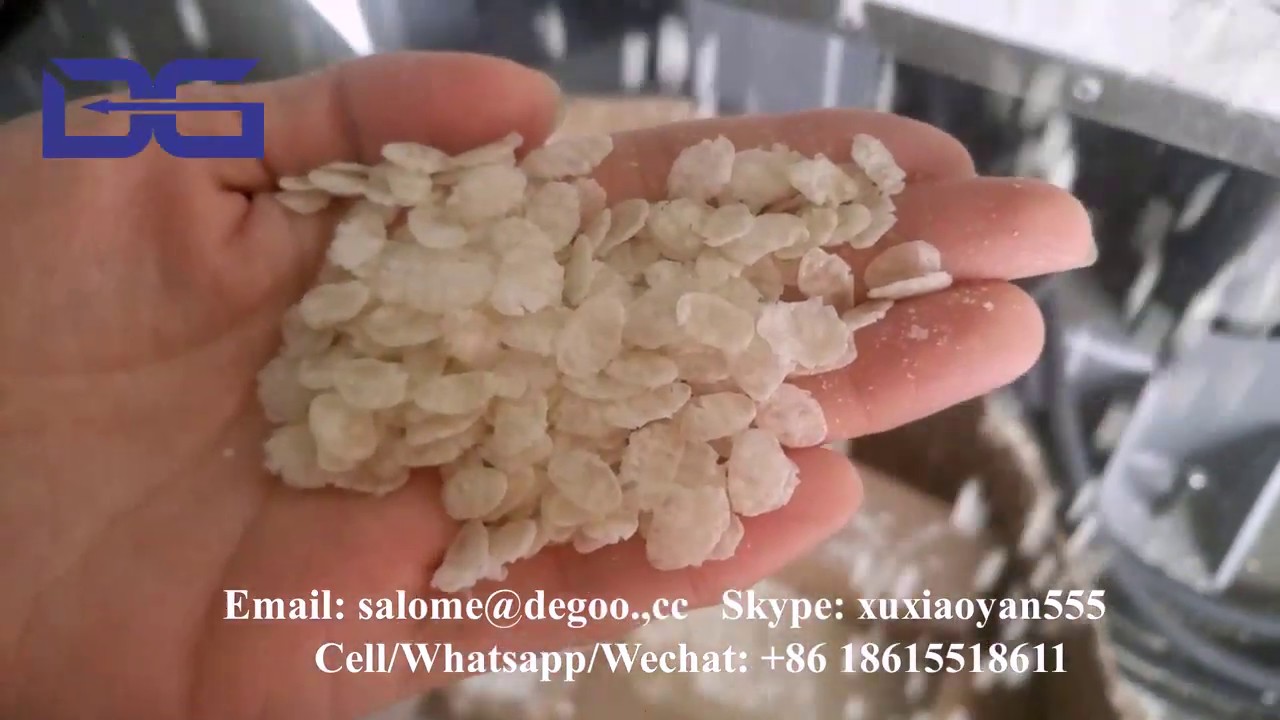 Organic flattened rice/ Poha / Beaten rice making machine extruder puffed rice flakes production