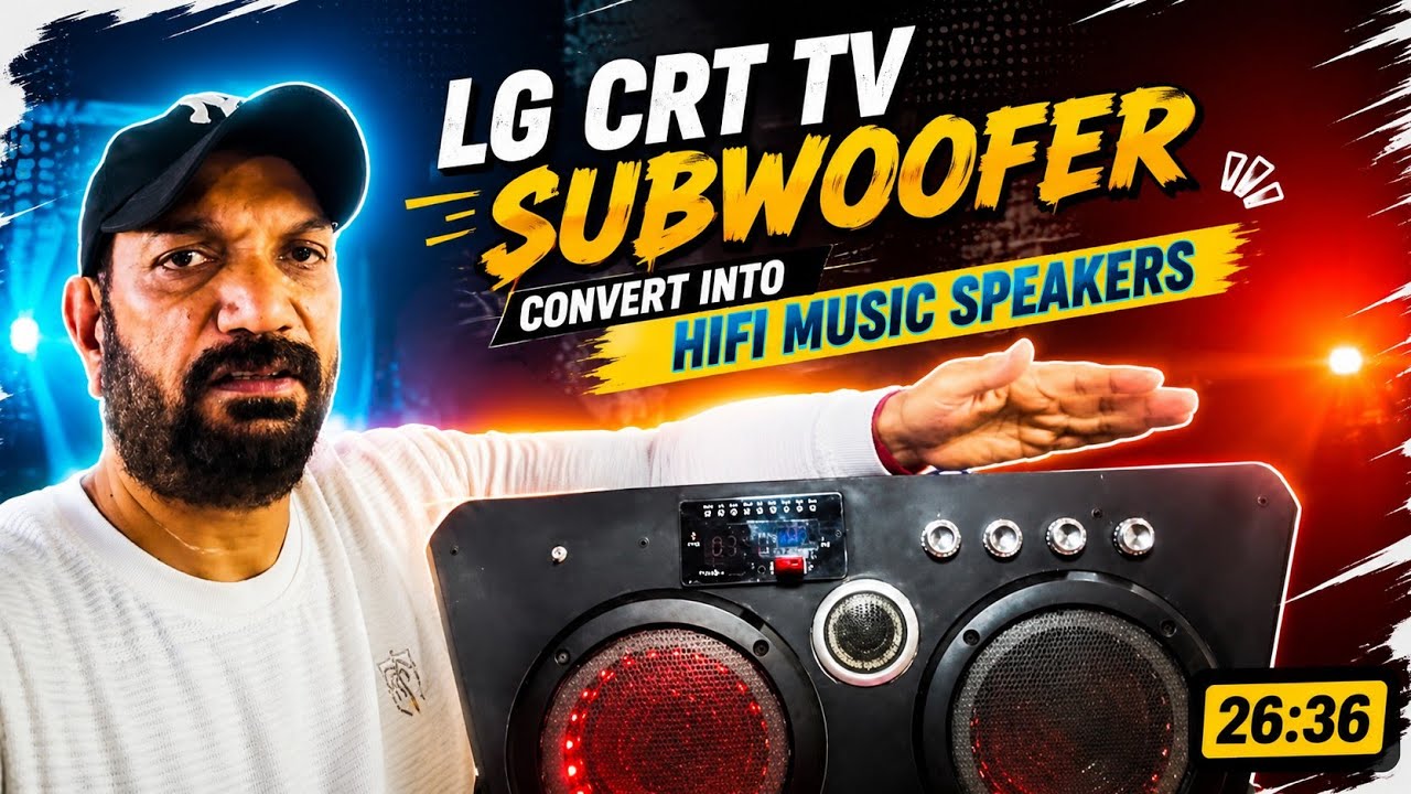 CRT TV subwoofer convert into hifi music system 