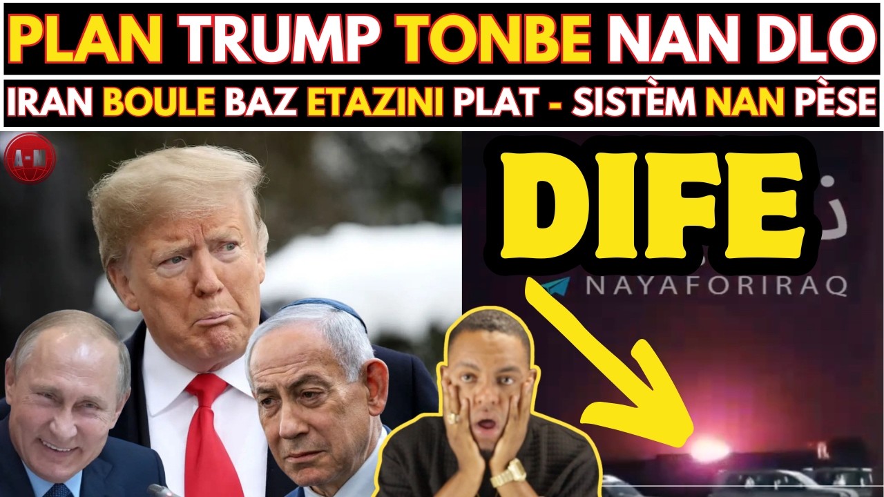 Kè KASE! Plan TRUMP tonbe NAN DLO, Iran fenk BOULE PLAT baz ETAZINI Irak, MISIL sou ISRAEL fè KENKEN