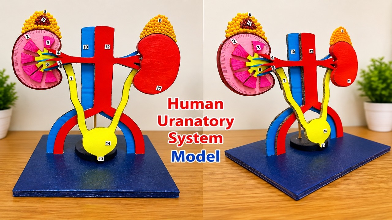 kidney model making - simple and easy | DIY at home |  urinary system | craftpiller  | still model