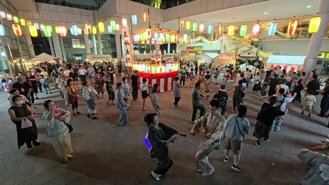炭坑節　日暮里諏方神社祭礼納涼盆踊り大会３　日暮里中央町会　日暮里駅前広場　2025年8月23日