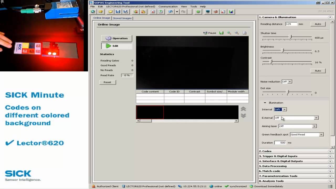 Reading on different colored background with LECTOR®620 from SICK | SICK AG