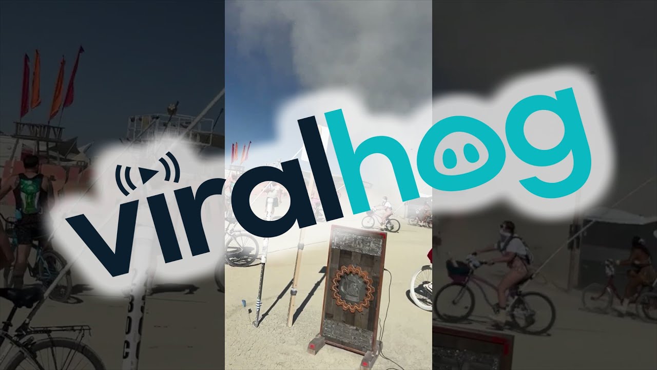 Dust Devil Takes Over Porta Potties at Burning Man || ViralHog