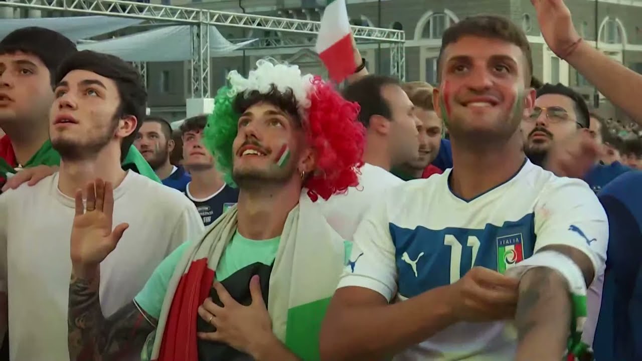 LIVE: Fans in Rome watch Italy play Spain in the Euro 2020 semi-finals