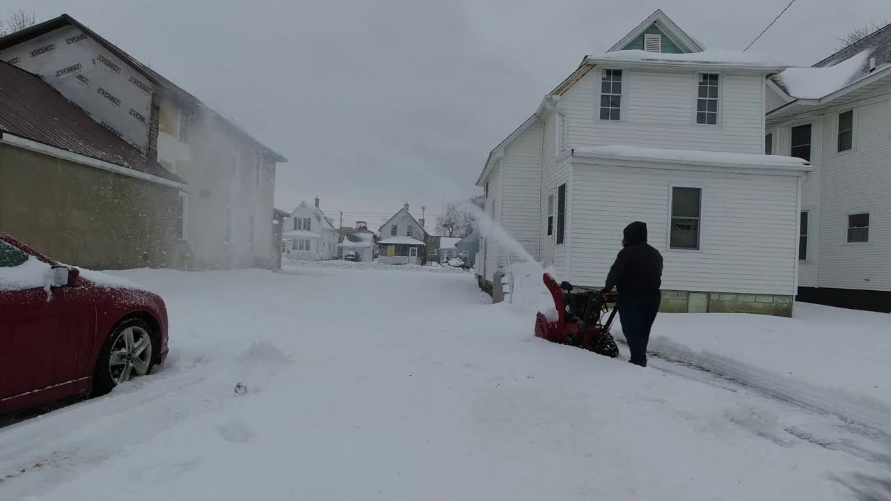 Toro Commercial Power TRX Review - Blowing Snow and Slush Jan 2021