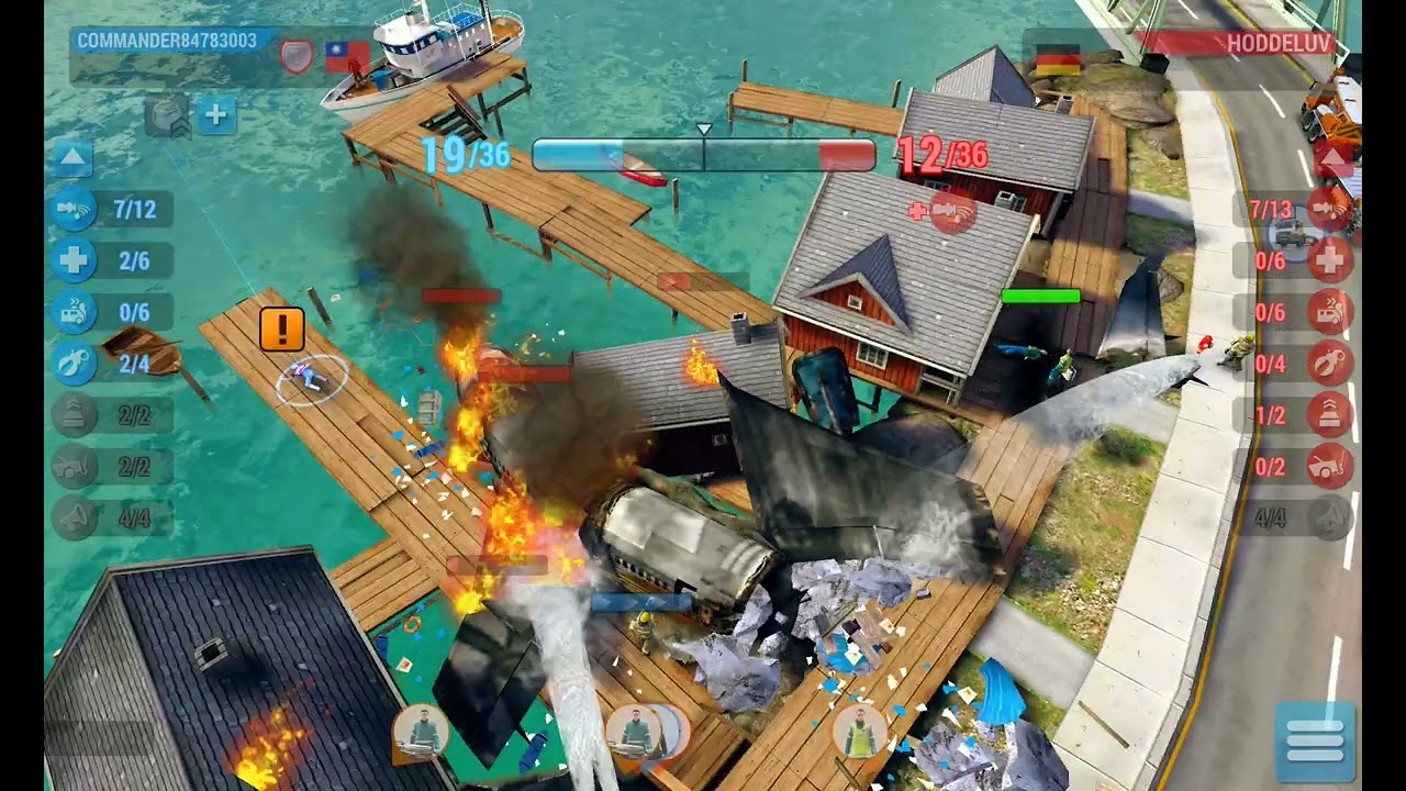Emergency HQ, Hero Level 182, 1 vs 1 Mission, Emergency landing at the fishing port