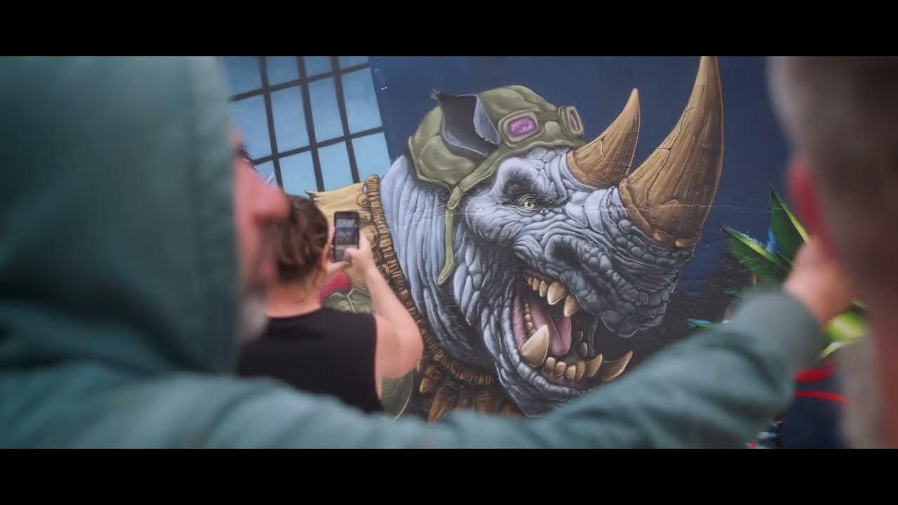 Fresque graffiti Tortues Nin'jam Besan&ccedil;on 2025