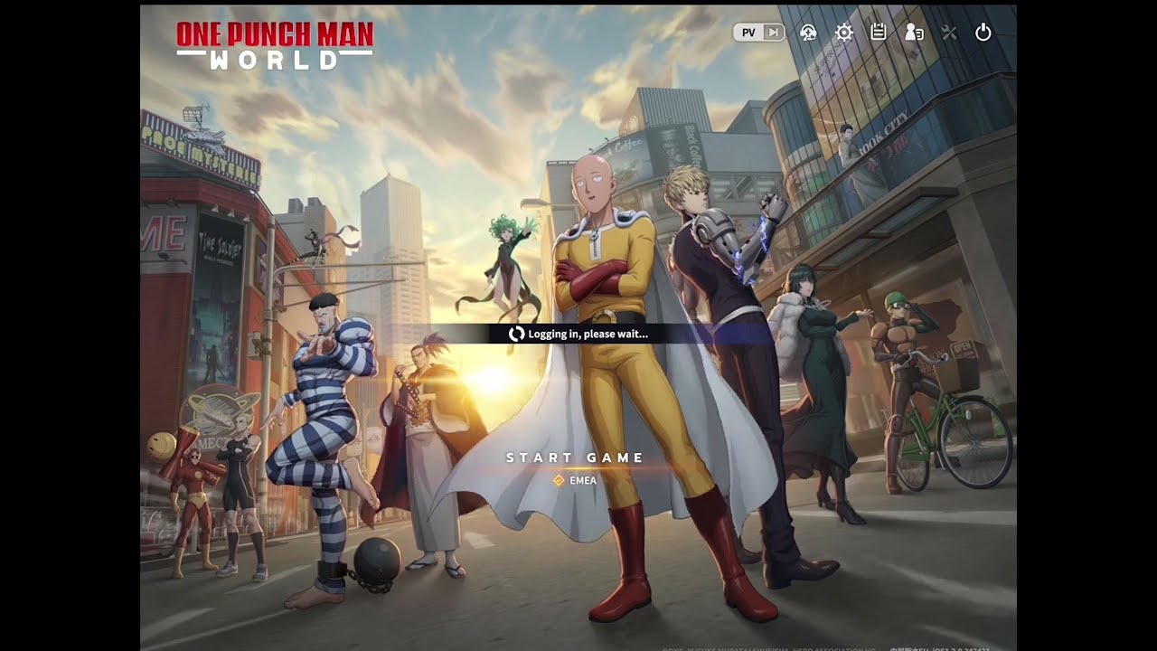 One Punch Man World • game intro • final login & quick overview • Connection error •