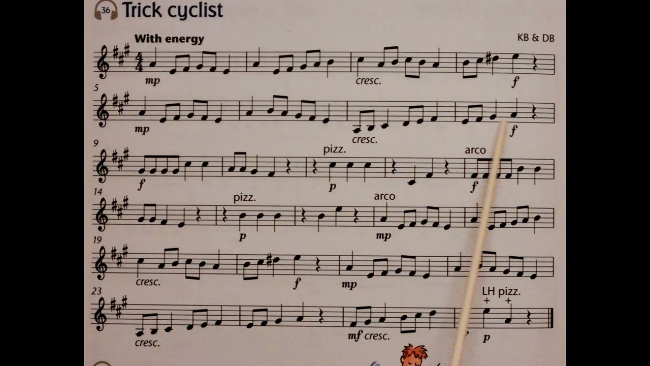 36 Trick Cyclist piano accompaniment at rehearsal speed