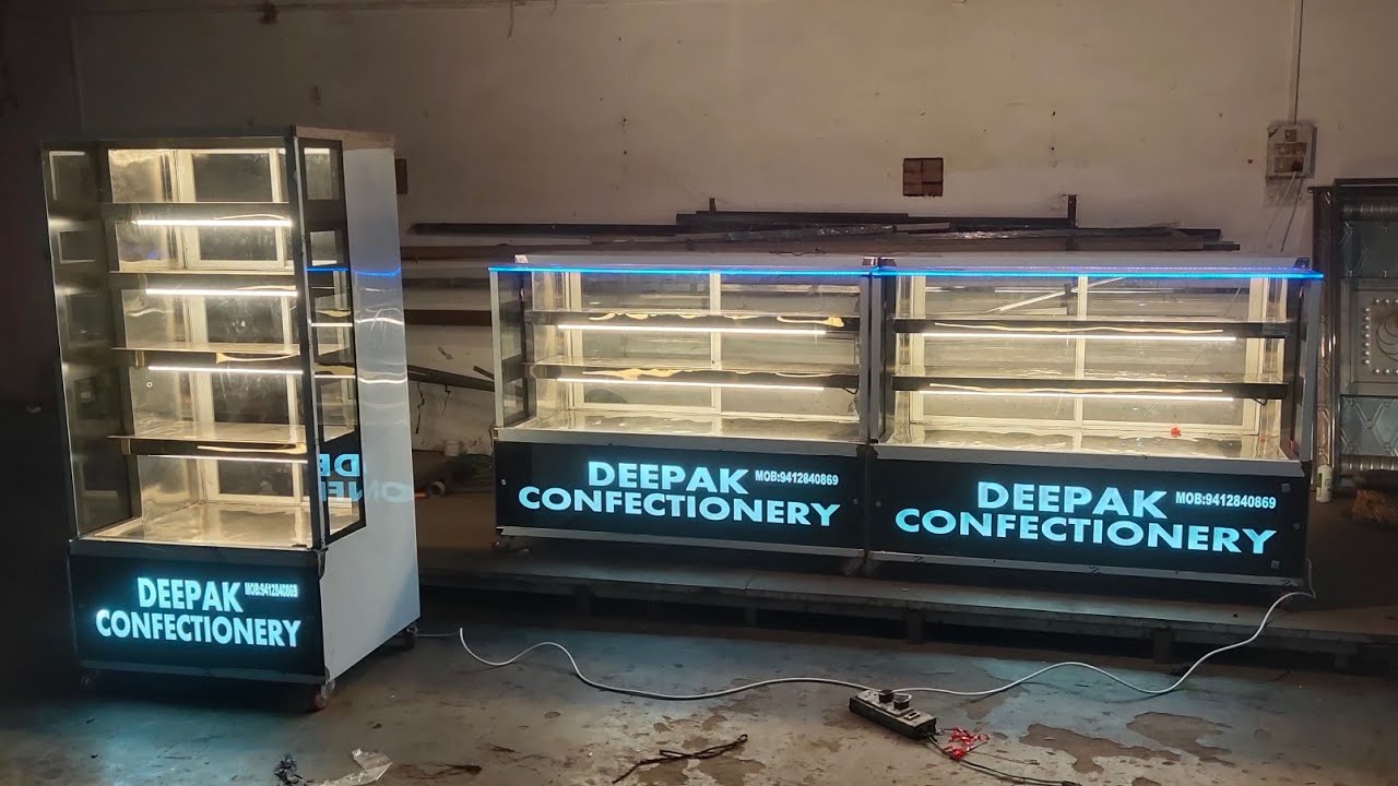 Cake pastry display counter || ice cooling system.