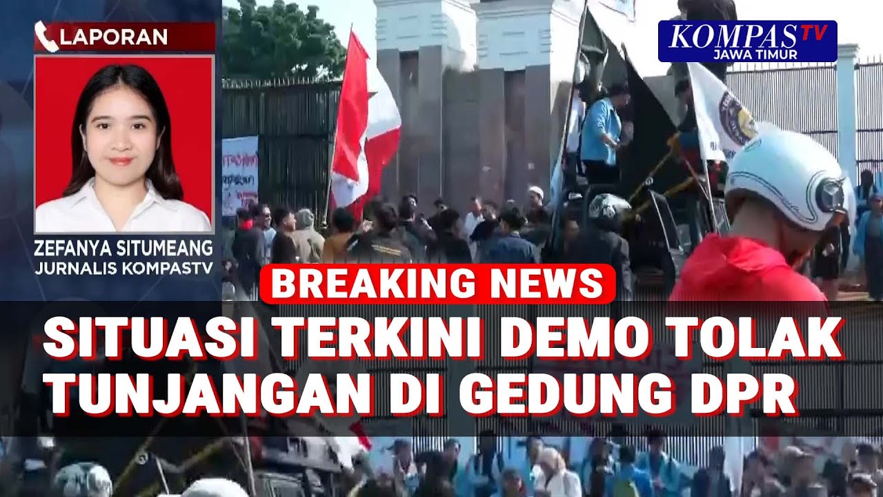 Terkini! Pantauan Demo Mahasiswa di Depan Gedung DPR Senayan Jakarta