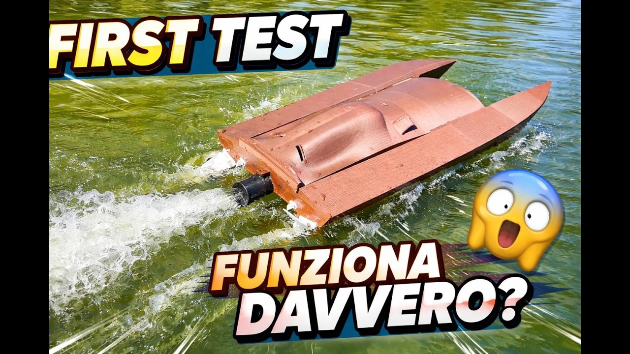 Primo Test in acqua!!! Delusione?? 3D Printed RC Boat part-5 