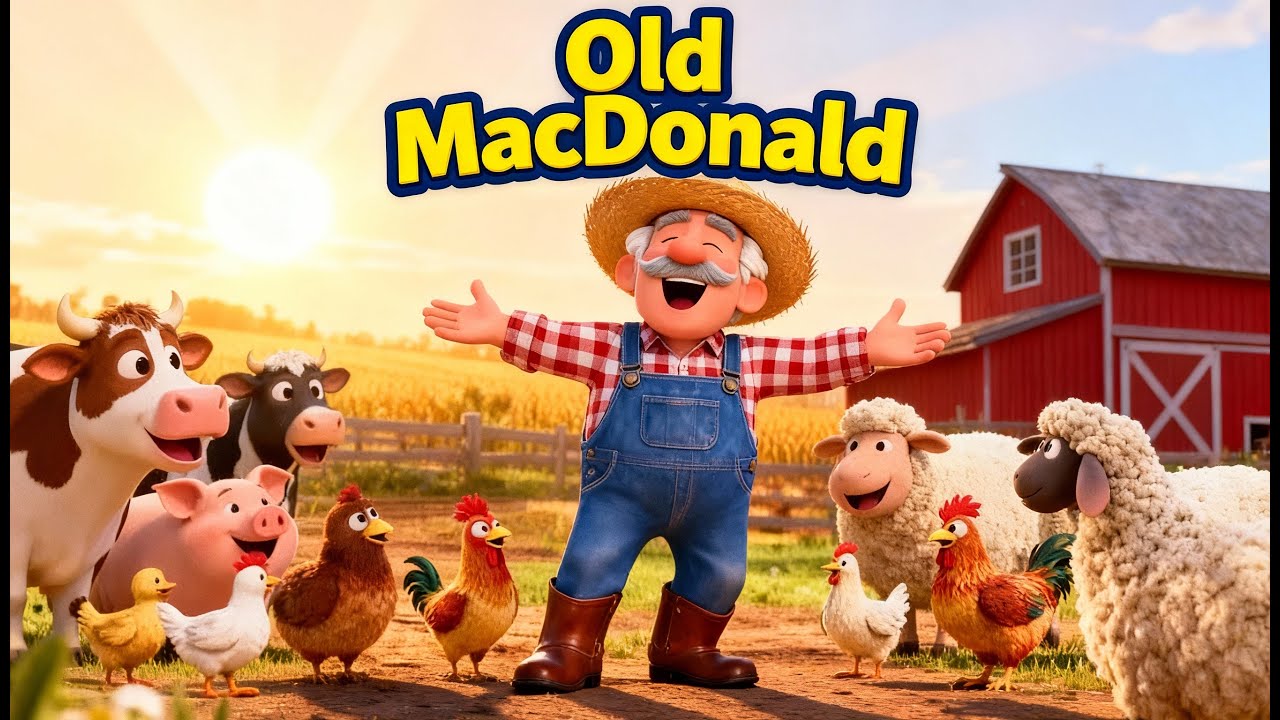 🐮 Old MacDonald Had a Farm 🎵 | Kids Animal Song 🐷🐔✨@KidsWidss09 
