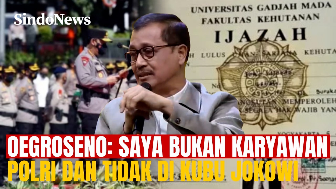 Eks Wakapolri Oegroseno Tegas: Saya Bukan Karyawan Polri dan Tidak Berada di Kubu Jokowi