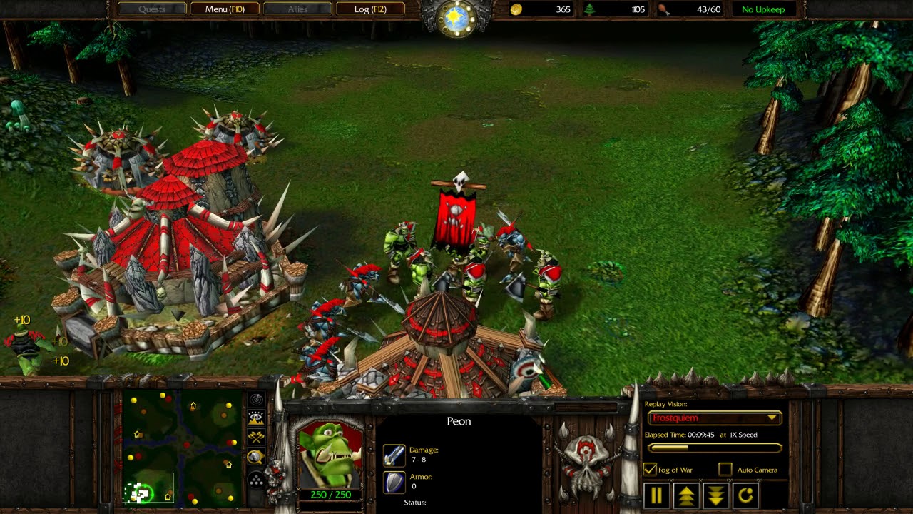 Warcraft 3 Orc vs normal computer with no hero (custom game)