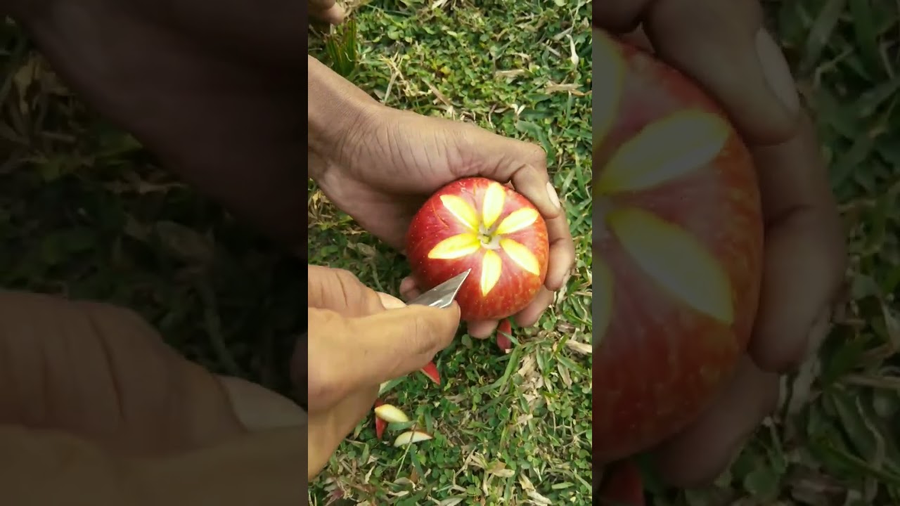 beautiful design, fruit art, apple art, WhatsApp status, satisfying video #shorts #short #trending