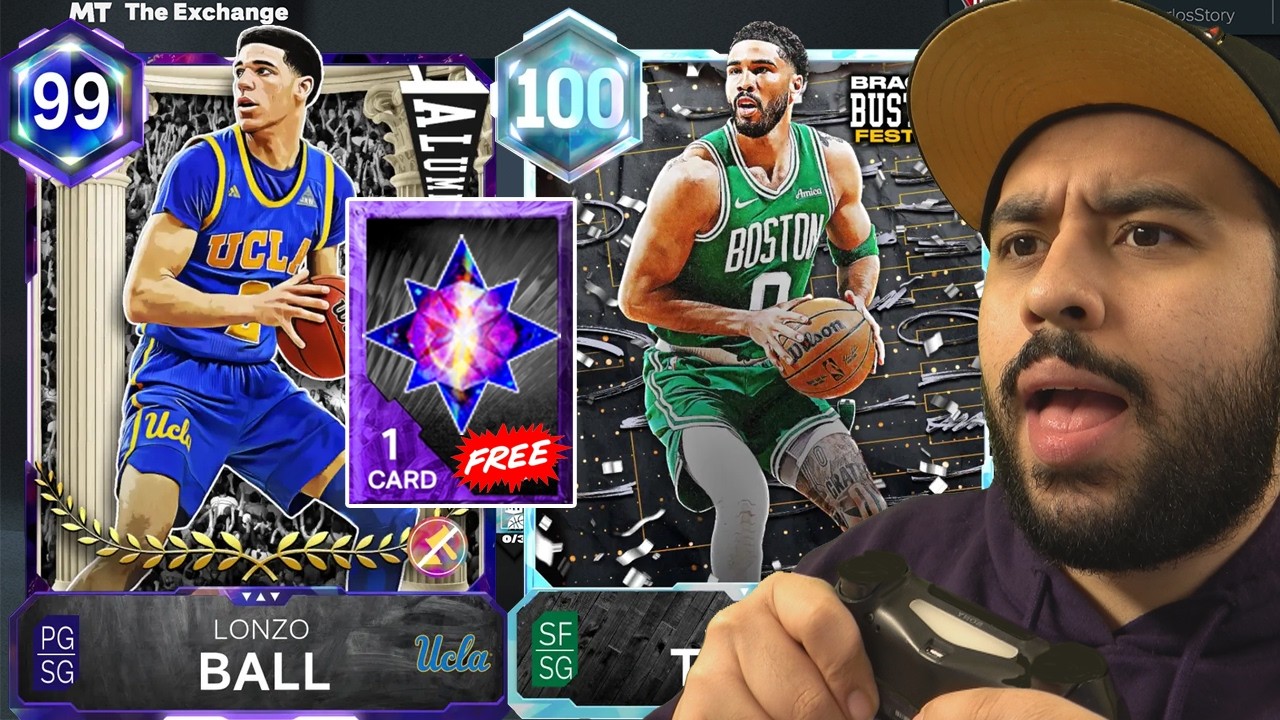 Free Dark Matter Pack for EVERYONE and 100 OVR Jayson Tatum with Dark Matter Lonzo Ball