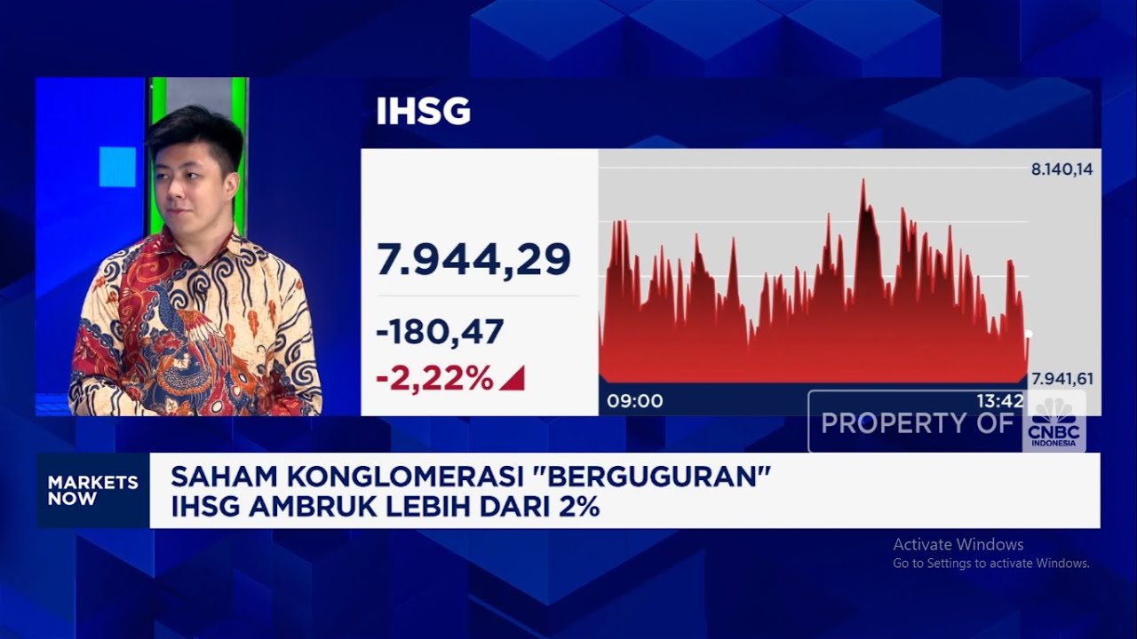 Saham Konglomerat Berguguran, IHSG Ambruk Makin Dalam