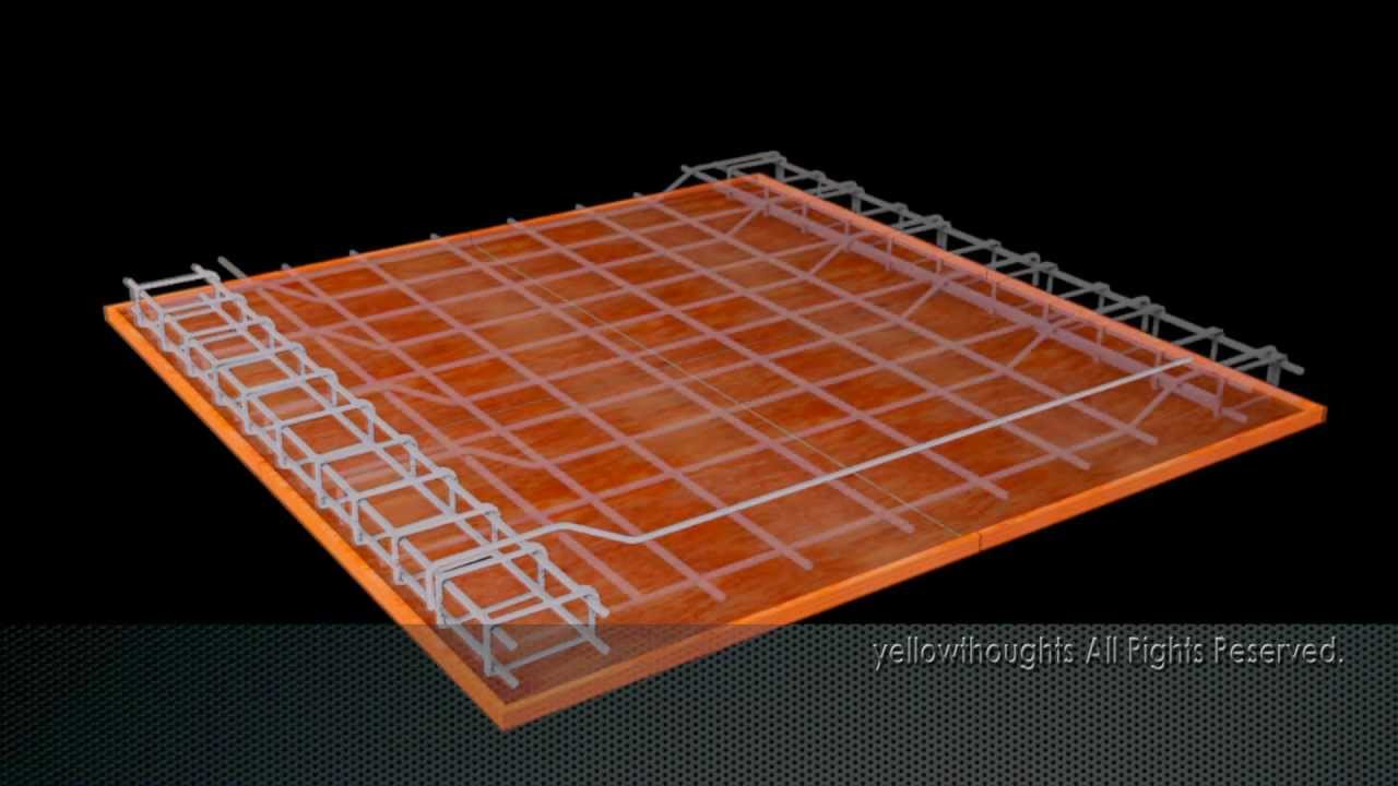 One-Way Slab Animation | Bar Bending - हिंदी - created @ Qathaa.com [read description]