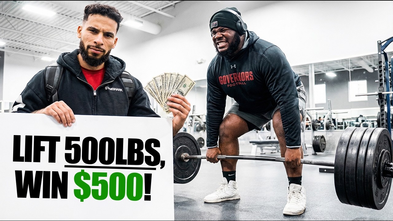 Поднимите штангу весом 500 фунтов (около 227 кг) и выиграйте 500 долларов! (Разминка не требуется)