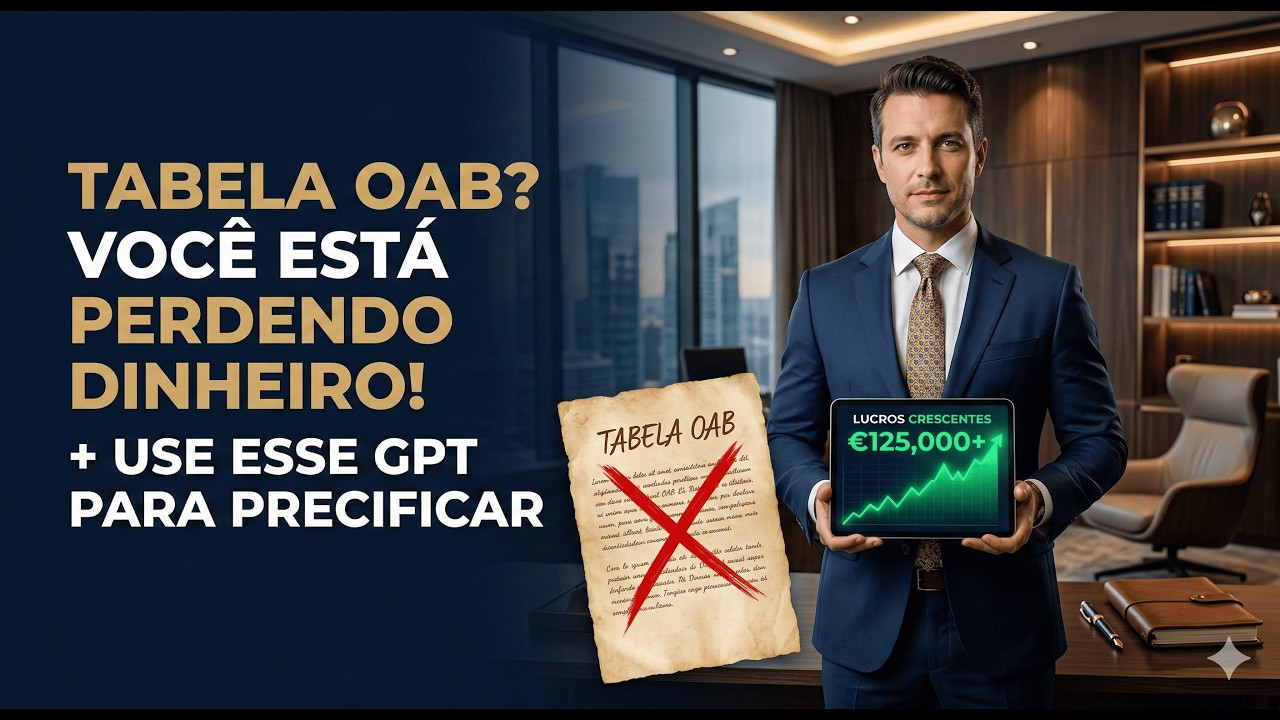 PARE DE PERDER DINHEIRO! O erro de usar a Tabela da OAB para cobrar honorários + GPT de Precificação