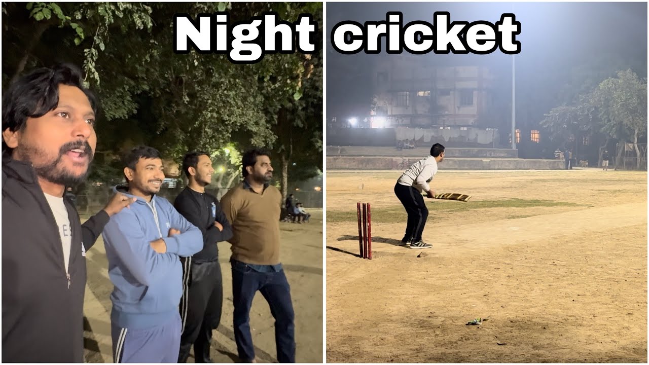 Night 🏏cricket ￼ tournament, match, Chirag Delhi Park/
