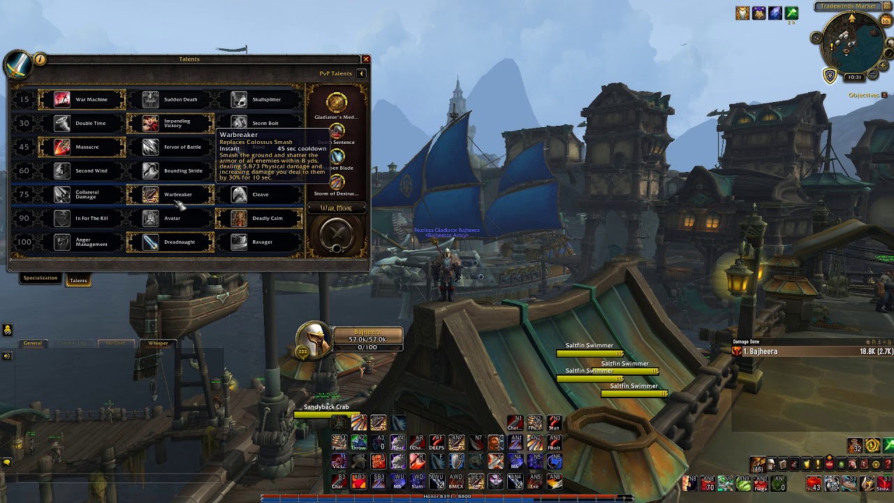Bajheera - BFA Arms Warrior Leveling Talents & Legendary Guide - WoW Battle for Azeroth Tips
