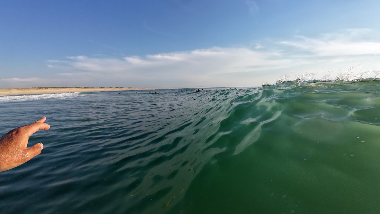 Perfect beach break right on a mid length | ASMR FRANCE POV SURF